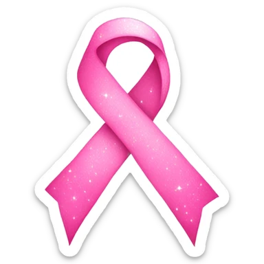 twinkle pink ribbon  sticker