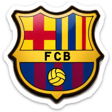 the flag of the Barcelona football club sticker