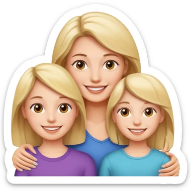 Mom and daughter  sticker