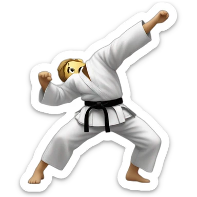 judo throw black belt sticker