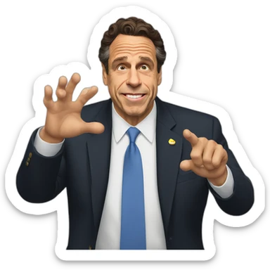 Andrew Cuomo flipping people off sticker
