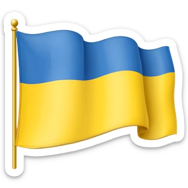 Uma bandeira de país tipo da Ucrânia mais em vez do azul coloca preto sticker