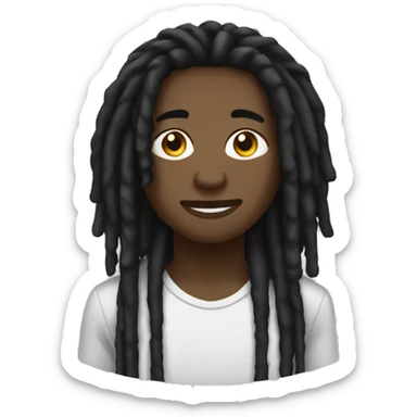 Black kid with Freeform dreads sticker