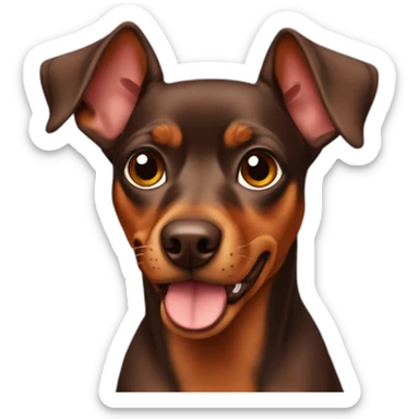 Brown Pinscher sticker