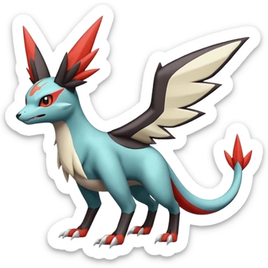 Latias-Umbreon-Noivern-Silvally-Pokémon-Fakémon-fusion (full body) sticker