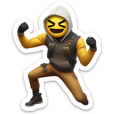 Hitting the griddy fortnite dance  sticker