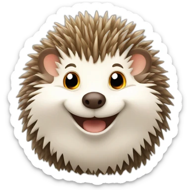 smiling hedgehog playing games sticker