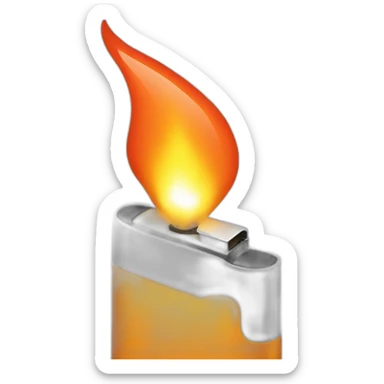 lighter flame sticker