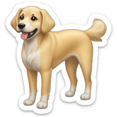 blond dog sticker