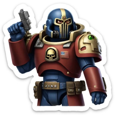 warhammer 40k space marine saying "Brother!:" sticker