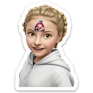 girl in hood with earrings sticker