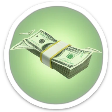 Money flying sticker