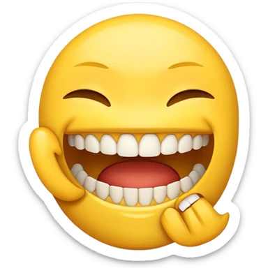 Emoji with teeth gap sticker