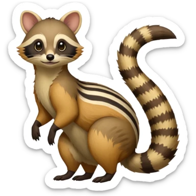 Cacomistl-Tanuki-Civet-Numbat-hybrid (full body) sticker