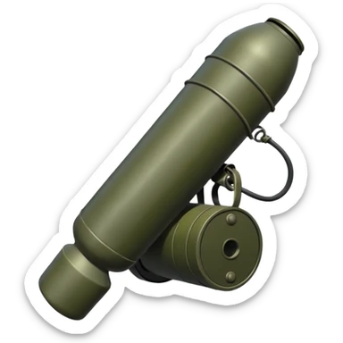 generate a realistic elongated anti-tank mine that can be carried by a drone sticker