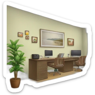 interior de un negocio sticker