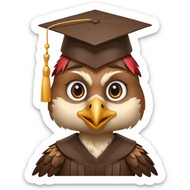 falcon with a grad cap sticker
