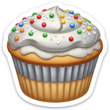 silver vanilla muffin sticker