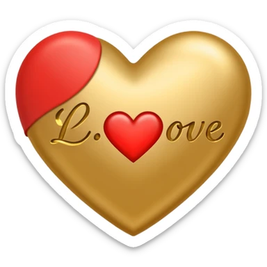 emoji with text 'я ❤️ Юльчика', red heart instead of the word 'люблю' sticker