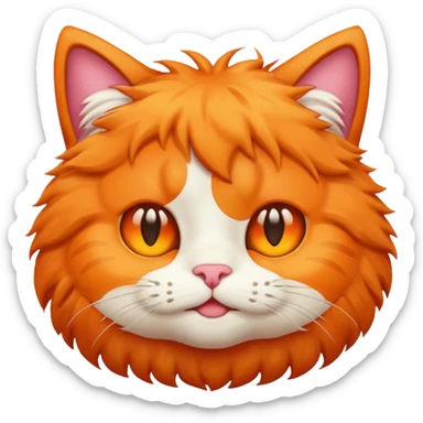 Emoji cat heat  sticker