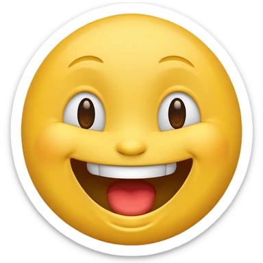 laughing face emoji, expressive and joyful sticker