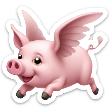 flying pig sticker
