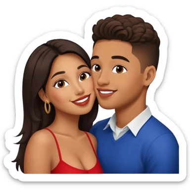 Tefi Valenzuela Peru Instagram Model kissing Josh King Madrid sticker