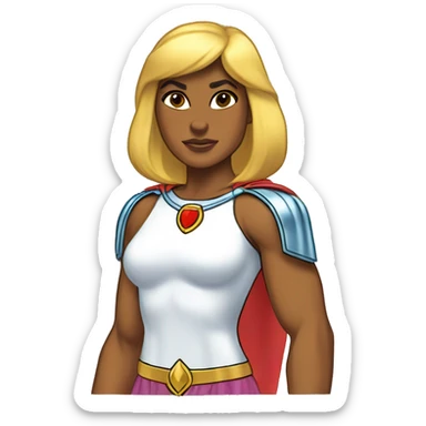She-ra hermana de He-man con la camiseta de boca sticker