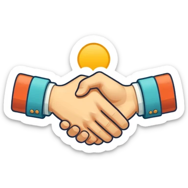 make me a retro style sticker handshake  sticker