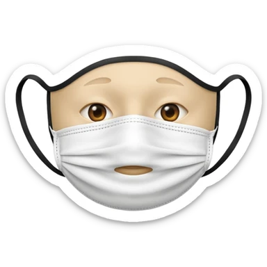 Mouth mask no face sticker