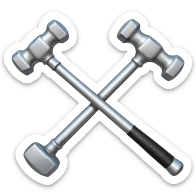 croisement de 2 marteaux sticker