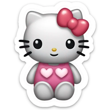 hello kitty with heart sticker