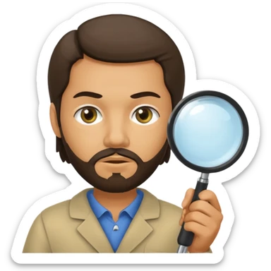 Sócrates mirando con una lupa  sticker