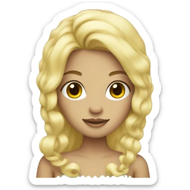Blonde mermaid sticker