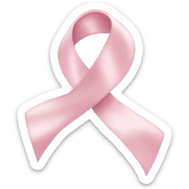 Soft pink ribbon  sticker