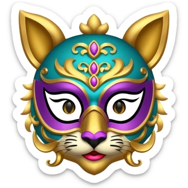 Festival themed animal Mask sticker