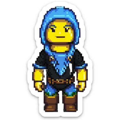 Roblox avatar in pixel art style sticker