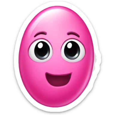 A pretty pink jellybean sticker