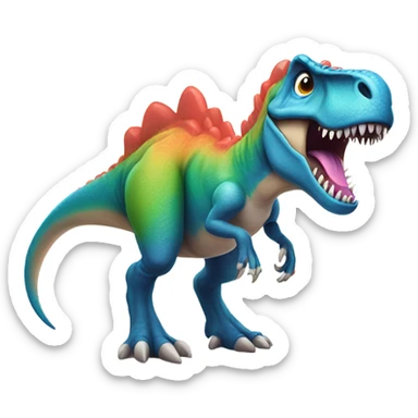 t. rex wearing a tutu sticker