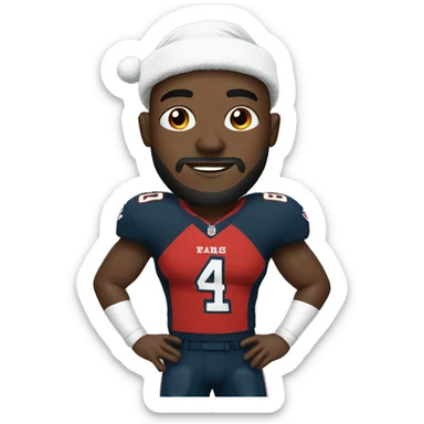 NFL player with a Christmas outfit  sticker