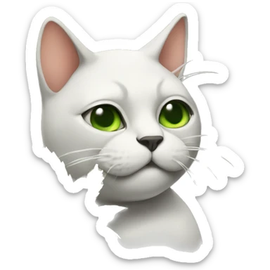 Weed smoking cat sticker