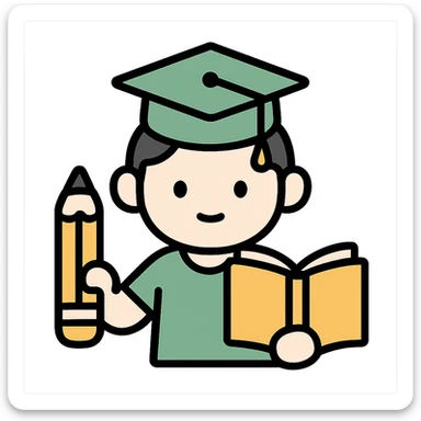 general education icon, minimalistic, green gold and white color scheme, clean lines, no background sticker