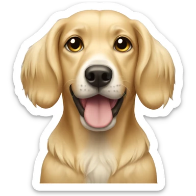 blonde dog  sticker
