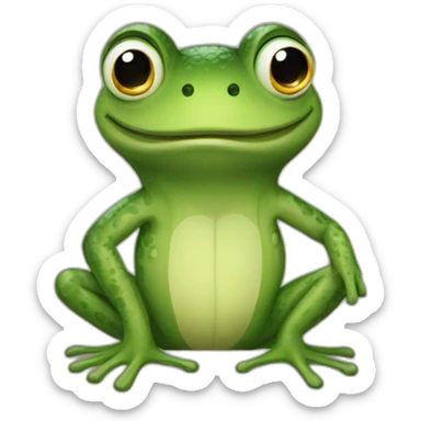Frosch Krokodil lange nase sticker