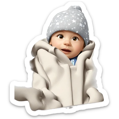 girl in hat with stars sticker