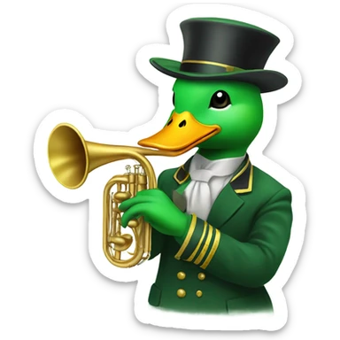 Duck trumpet sticker