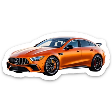 Mercedes amg gt 63 orange colour sticker
