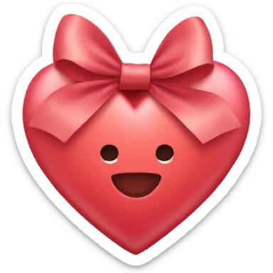 cute heart bow sticker