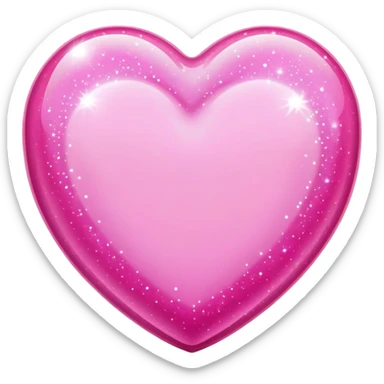 Sparkly pink heart sticker