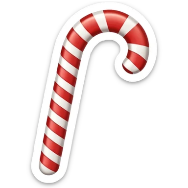 Christmas candy cane sticker